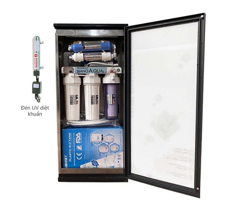 máy lọc nước 7 cấp đèn UV có vỏ tủ